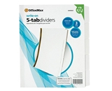 OfficeMax Write-On Dividers, 5-Tab, 3 sets, White