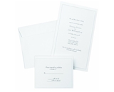 Gartner Studios Border Wedding Invitation Kit, Pearl White, 50-Count  - 61001