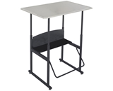 Safco Products AlphaBetter Stool for AlphaBetter Stand-Up Desk, 36- x 24- Standard Top, Beige Top, Black Frame, 1206BE
