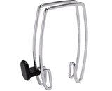 Alba Over-the-Panel Coat Hook, One-Sided, Chrome and Black  - PMHOOK1