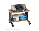 Safco Muv Two Level Adjustable Printer Stand - Medium Oak/Black