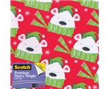 Scotch Gift Wrap, Winter Wishes Bear Pattern, 25-Square Feet, 30-Inch x 10-Feet (AM-WPWWB-12)