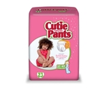 Cuties Training Pants, Girl, White/Pink, 23 Count  - Pack of 4