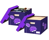 Bankers Box Letter / Legal File / Storage Boxes Purple Blossoms - 36301