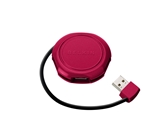 Belkin 4 Port Travel USB Hub in Red - F4U006
