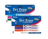 BAZIC Bright Color Fine Tip Dry-Erase Marker (3/Pack)