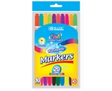 BAZIC 10 Color Double-Tip Washable Markers