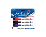 BAZIC Assorted Color Magnetic Dry-Erase Markers (3/Pack)