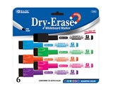 BAZIC Bright Color Magnetic Dry-Erase Markers (6/Pack)