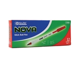 BAZIC Nova Red Color Stick Pen (12/Box)