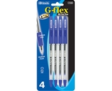 BAZIC G-Flex Blue Oil-Gel Ink Pen with Cushion Grip (4/Pack)