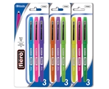 BAZIC Fiero Fancy Color Fiber Tip Fineliner Pen (3/Pack)