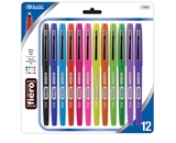 BAZIC 12 Color Fiero Fiber Tip Fineliner Pen