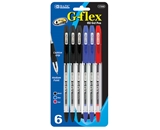 BAZIC G-Flex Asst. Color Oil-Gel Ink Pen with Cushion Grip (6/Pack)