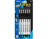 BAZIC G-Flex Black Oil-Gel Ink Pen with Cushion Grip (6/Pack)