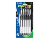 BAZIC Essence Black Gel-Pen with Cushion Grip (6/Pack)