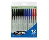 BAZIC Pure Assorted Color Stick Pen (12/Pack)