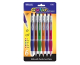 BAZIC 6 Retractable Color Pen with Cushion Grip