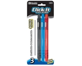 BAZIC 3 Retractable Stick Eraser with Refill