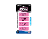 BAZIC Pink Bevel Eraser (4/Pack)