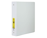 BAZIC 1.5 White 3-Ring Binder with 2-Pockets