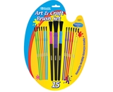 BAZIC Asst. Size Kids Watercolor Paint Brush Set (9/Pack)