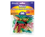 BAZIC Mini Colored Clothes Pin (50/Pack)