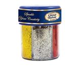 BAZIC 80g / 2.82 Oz. 6 Primary Color Glitter Shaker with PDQ
