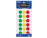BAZIC Assorted Color 3/4 Round Label (306/Pack)