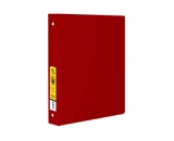 BAZIC 1.5 Red 3-Ring Binder with 2-Pockets