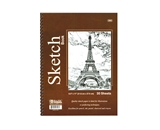 BAZIC 30 Ct. 8.5 X 11 Side Bound Spiral Premium Sketch Book