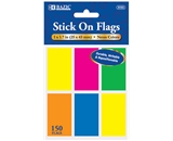 BAZIC 25 Ct. 1 X 1.7 Neon Color Standard Flags (6/Pack)