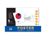 BAZIC 22 X 14 White Poster Board (5/Pack)