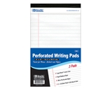 BAZIC 50 Ct. 5 X 8 White Jr. Perforated Writing Pad (3/Pack)