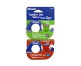 BAZIC 3/4 X 600 Invisible & Transparent Tape Variety Set (2/Pack)