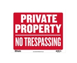 12 X 16 Private Property No Trespassing Sign
