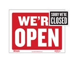 BAZIC 9 X 12 Open Sign with Closed Sign on Back