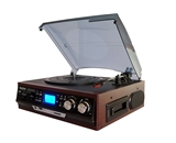 Boytone BT-17DJM-C MULTI RPM TURNTABLE WITH SD/AUX/USB/RCA/3.5mmCONNECTIVITY ENCODE VINYL, RADIO & CASSETTE TAPE TO MP3 AND ENJOY MP3 OR WMA PLAYBACK ON USB OR SD.