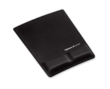 Fellowes Memory Foam Wrist Support w/Attached Mouse Pad, Black - FEL9181201