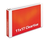 Clearvue D-Ring Binders, 11- x 17-, 2- Capacity, White