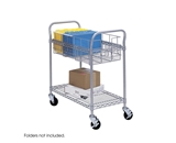 Part No. 5235GR Safco Wire Mail Cart, 26.75 Inches Width x 38.5 Inches Height