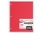 Mead 06622 Spiral Bound Notebook, College Rule, 8- x 10.5-, White, 100 Sheets