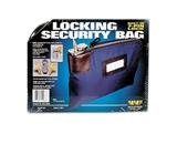 Seven-Pin Security/Night Deposit Bag w/2 Keys, Nylon, 8 1/2 x 11, Navy, Sold as 2 Each