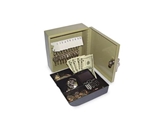 PM Company Securit Personal 2 In 1 Key Cabiner / Drawer Safe, 6.75 X 6.875 X 3 Inches, Pebble Beige (04982)