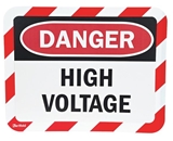 Sign Holder, Adhesive, High Voltage, PK2