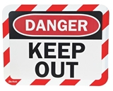 Sign Holder, Adhesive, Keep Out, PK2