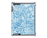 Uncommon LLC Linear Floral Blue Deflector Hard Case for iPad 2/3/4 (C0050-YP)
