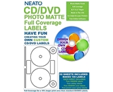 Neato Full Coverage Photo Matte White Cd / DVD Label for Inkjet Printers, 100 Labels, 2up - 50 Sheets - CLP-19235