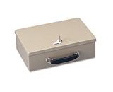 MMF Fire-Retardant Steel Security Box, Includes 2 Keys, Sand (221614003)