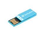 Verbatim 8GB Clip-It USB Flash Drive - Caribbean Blue,Minimum Qty. 10 - 43934